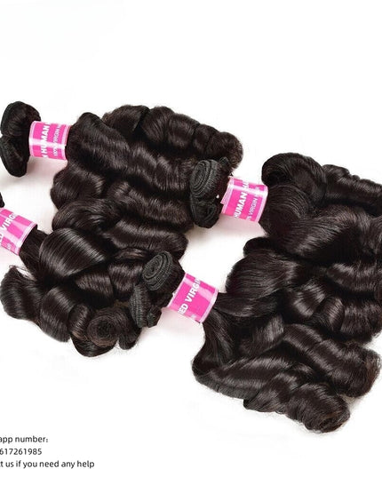 Funmi Italian curl Premium Donor Virgin Hair Bundle Double drown 1PC