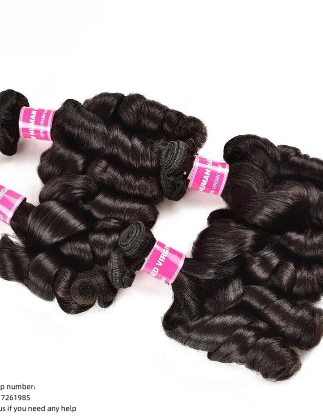 Funmi Italian curl Premium Donor Virgin Hair Bundle Double drown 1PC