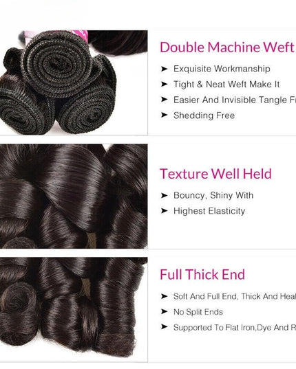 Funmi Italian curl Premium Donor Virgin Hair Bundle Double drown 1PC
