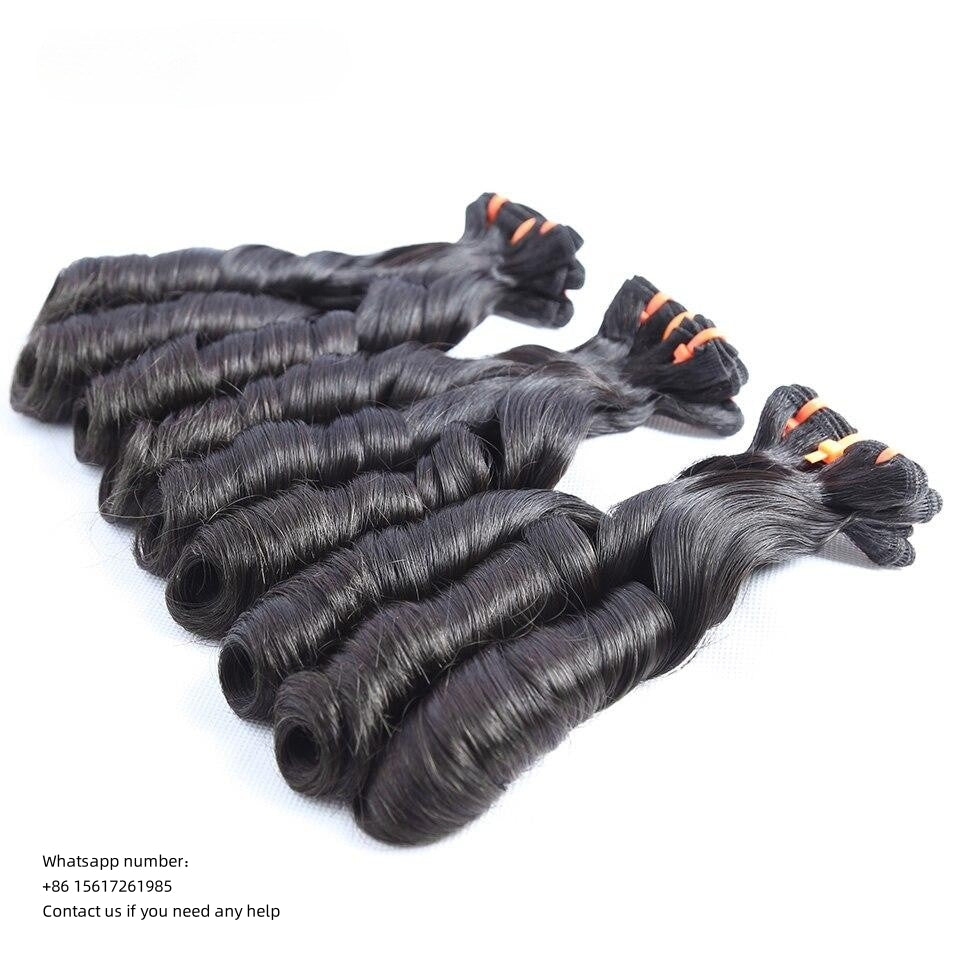 Funmi spring curl Premium Donor Virgin Hair Bundle Double drown 1PC