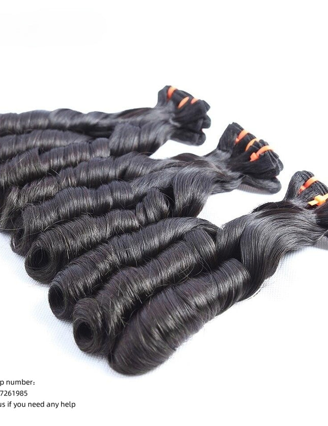 Funmi spring curl Premium Donor Virgin Hair Bundle Double drown 1PC