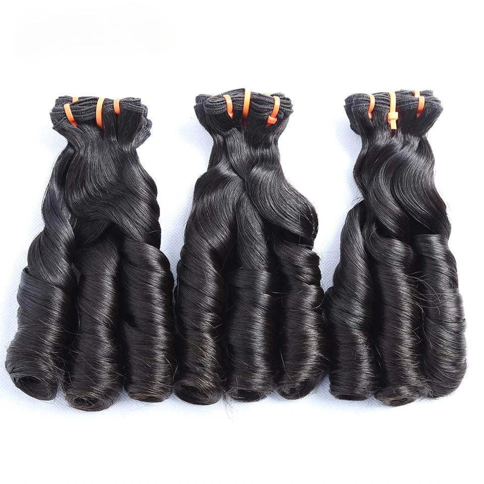 Funmi spring curl Premium Donor Virgin Hair Bundle Double drown 1PC