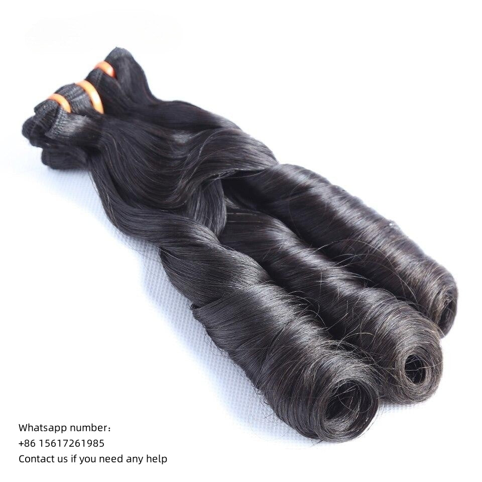 Funmi spring curl Premium Donor Virgin Hair Bundle Double drown 1PC