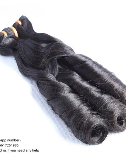 Funmi spring curl Premium Donor Virgin Hair Bundle Double drown 1PC