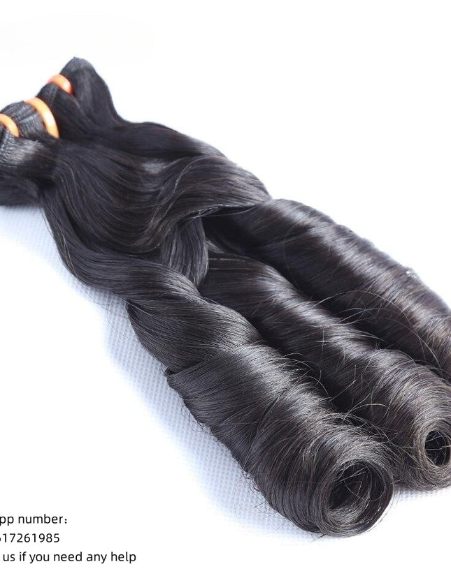 Funmi spring curl Premium Donor Virgin Hair Bundle Double drown 1PC