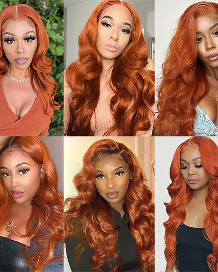 Ginger color body wave Virgin human Hair Bundle  1pc