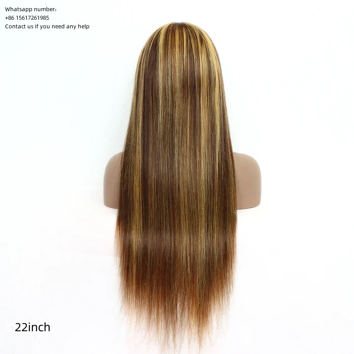 P4/27 Straight 13x4 Transparent Lace Frontal Virgin Human Hair LACE Wig 180% density