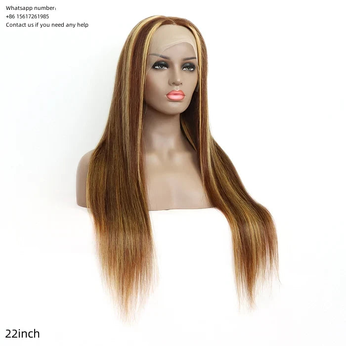 P4/27 Straight 13x4 Transparent Lace Frontal Virgin Human Hair LACE Wig 180% density