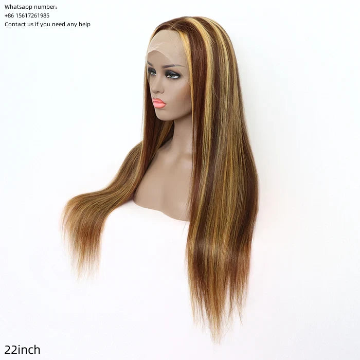 P4/27 Straight 13x4 Transparent Lace Frontal Virgin Human Hair LACE Wig 180% density