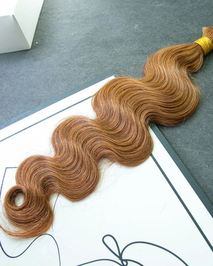 Body wave #6 color 15A human hair bulk for braiding