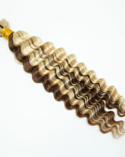Deep wave P30/613 color 15A human hair bulk for braiding