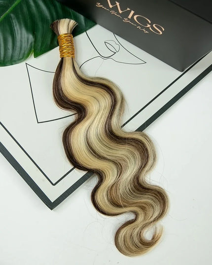 body wave P4/613 color 15A human hair bulk for braiding