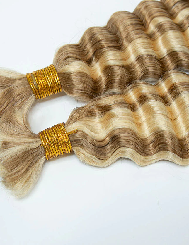 Deep wave P18/613 color 15A human hair bulk for braiding
