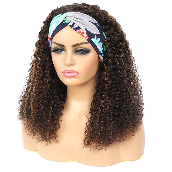 #P4/27 curly color 100% Virgin Human Hair headband wig