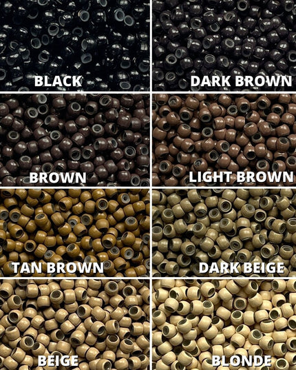 Silicone Lined Nano Rings Micro Beads Hair Extensions For Stick Nano Tip Hair