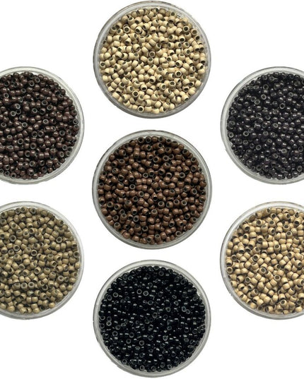 Silicone Lined Nano Rings Micro Beads Hair Extensions For Stick Nano Tip Hair