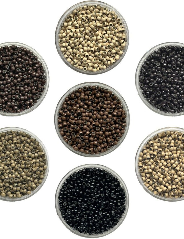 Silicone Lined Nano Rings Micro Beads Hair Extensions For Stick Nano Tip Hair