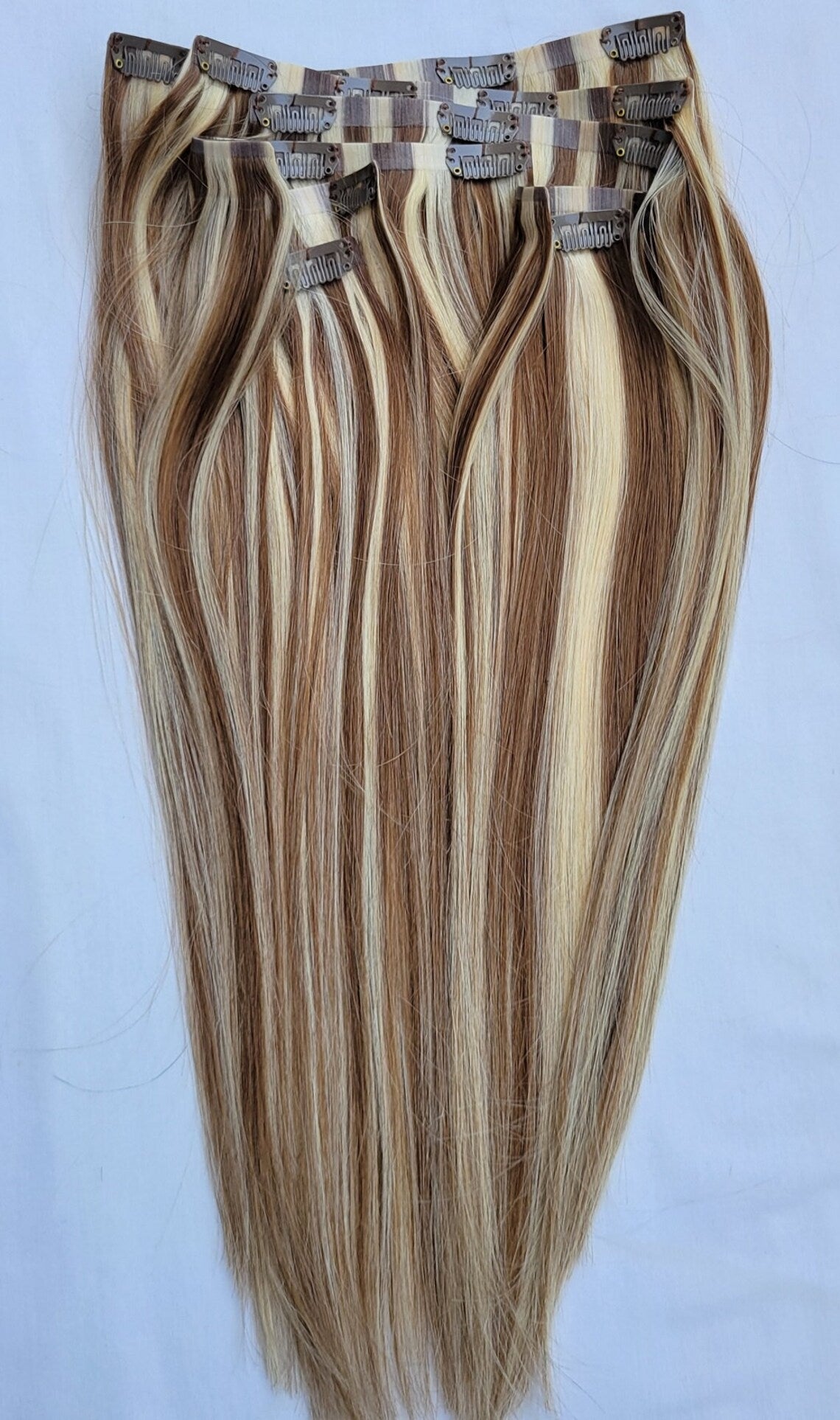 PU clip hair extensions---Color P6/613