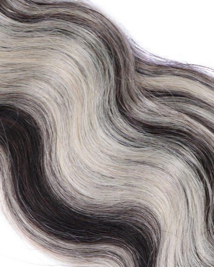 U tip hair extensions- 1B and grey Color- body wave