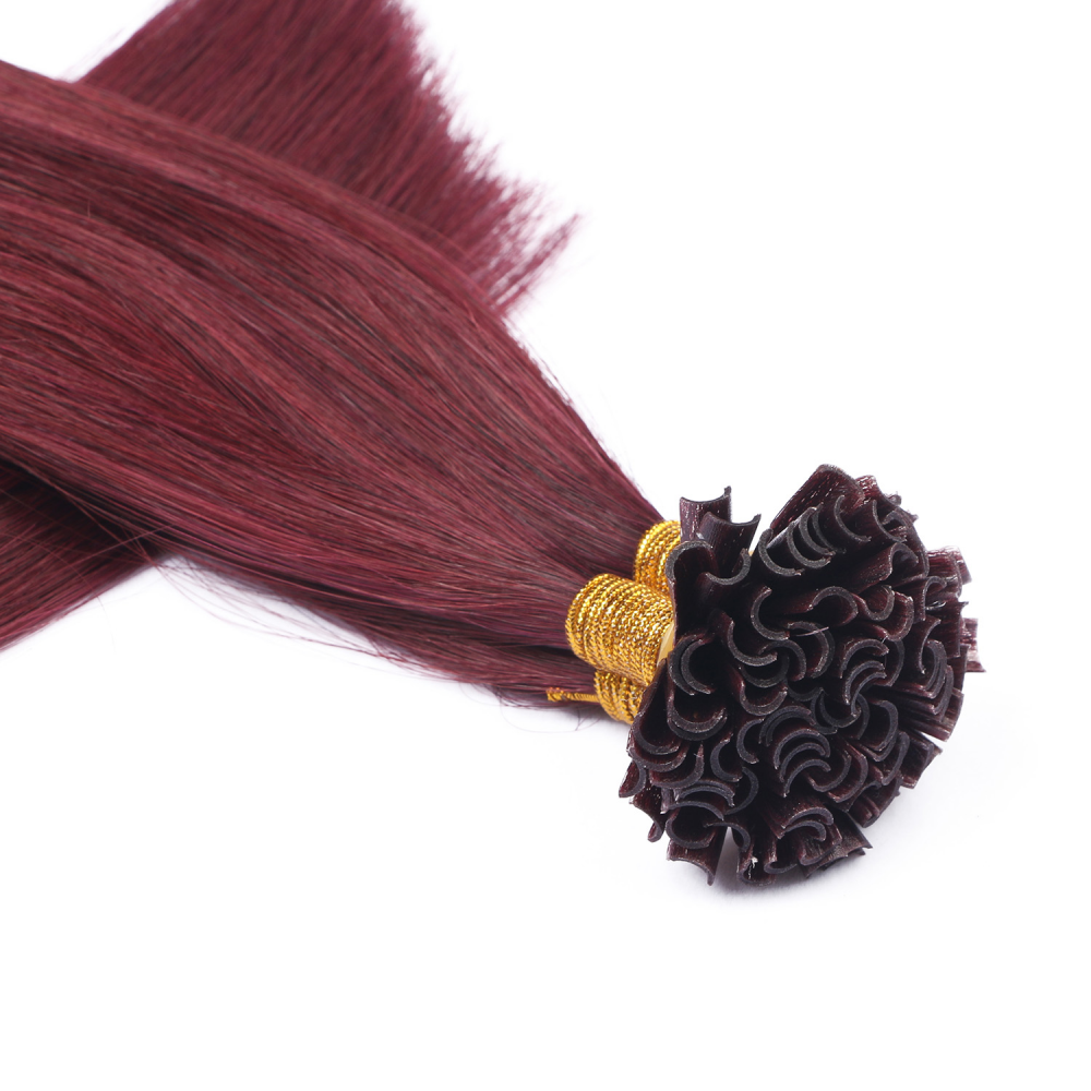 U tip hair extensions- 99J color