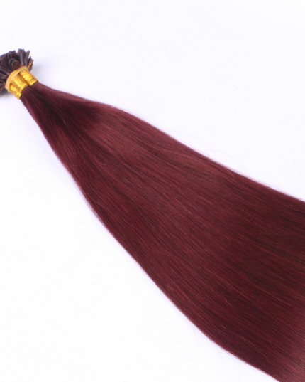 U tip hair extensions- 99J color