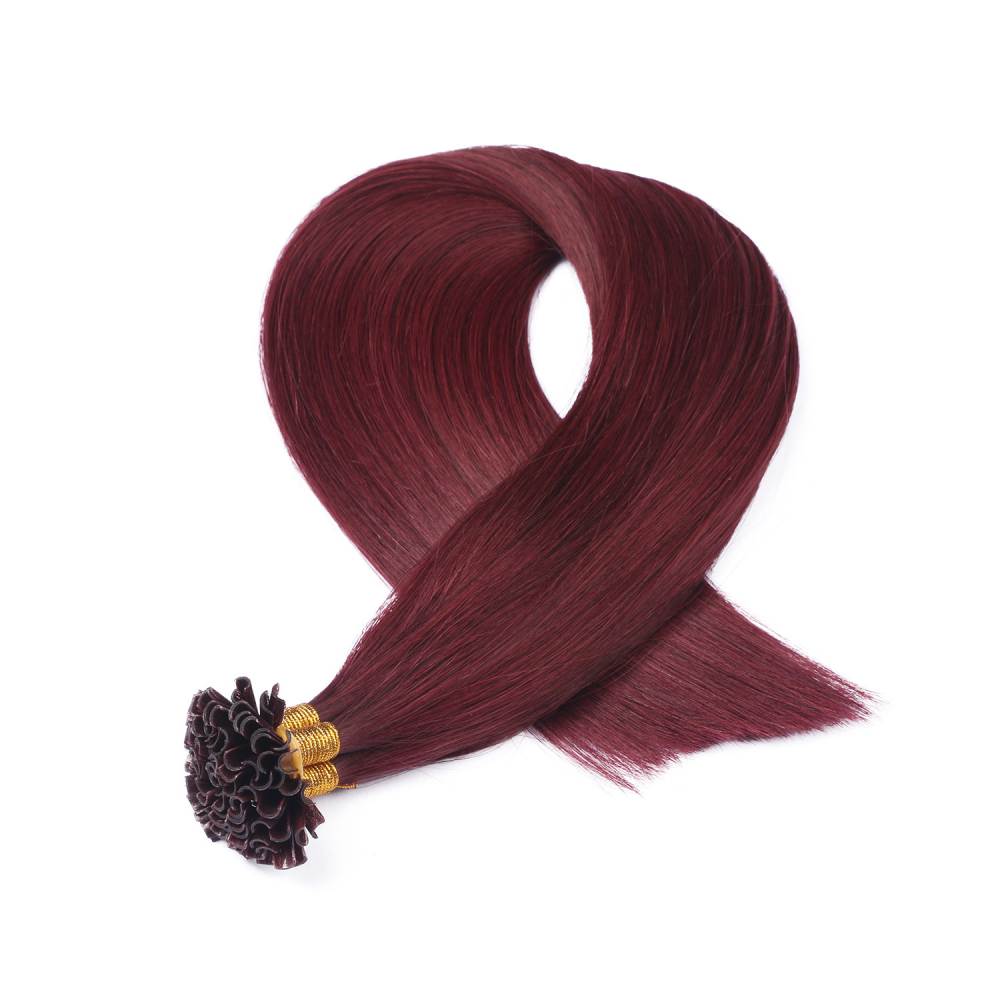 U tip hair extensions- 99J color