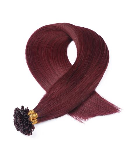 U tip hair extensions- 99J color