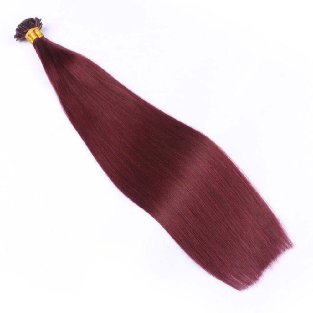 U tip hair extensions- 99J color