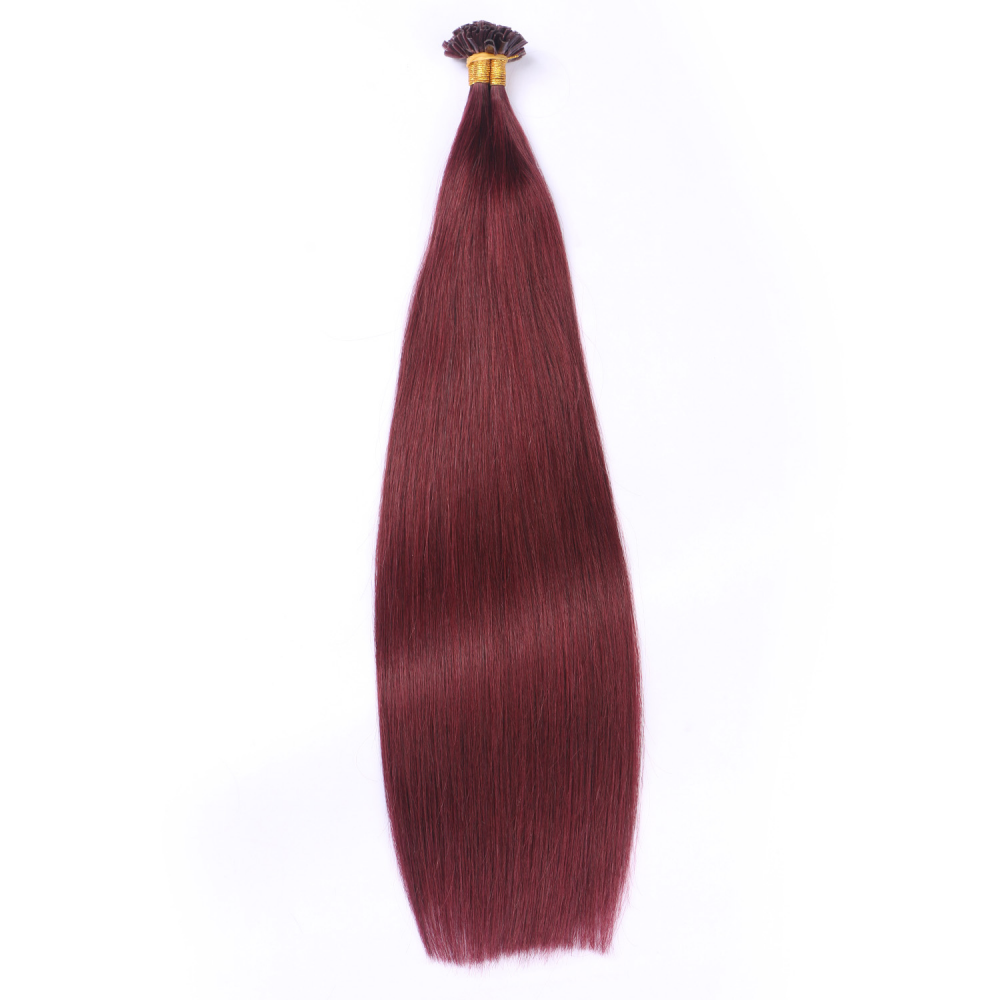 U tip hair extensions- 99J color