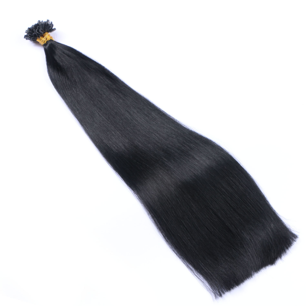 U tip hair extensions- Jet black Color