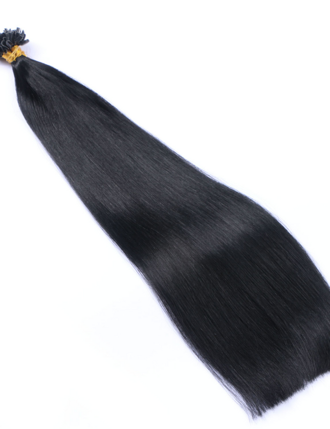 U tip hair extensions- Jet black Color