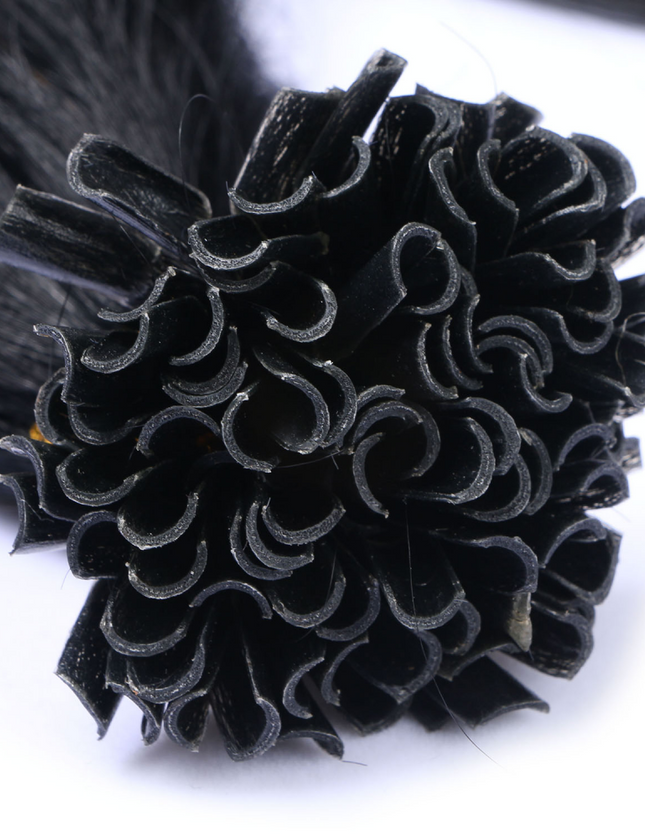 U tip hair extensions- Jet black Color