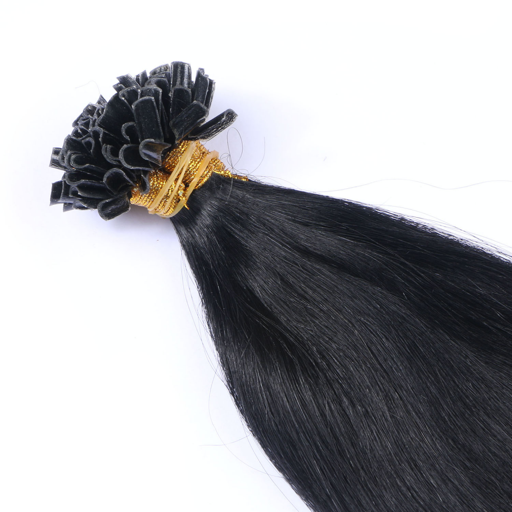 U tip hair extensions- Jet black Color