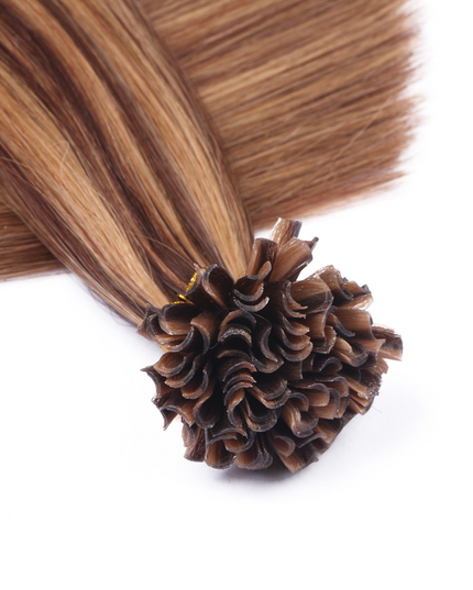 U tip hair extensions---Piano Color #6/27