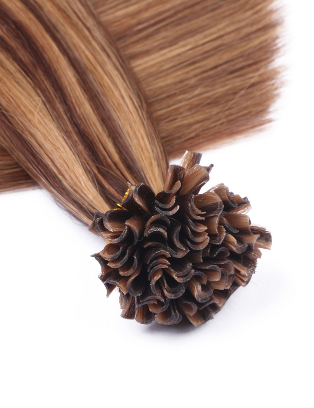 U tip hair extensions---Piano Color #6/27