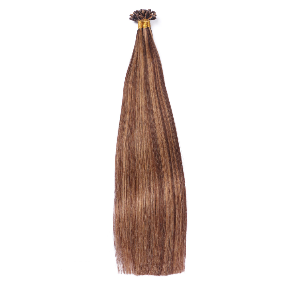 U tip hair extensions---Piano Color #6/27