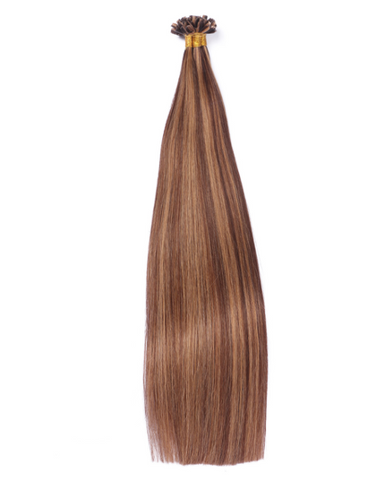 U tip hair extensions---Piano Color #6/27