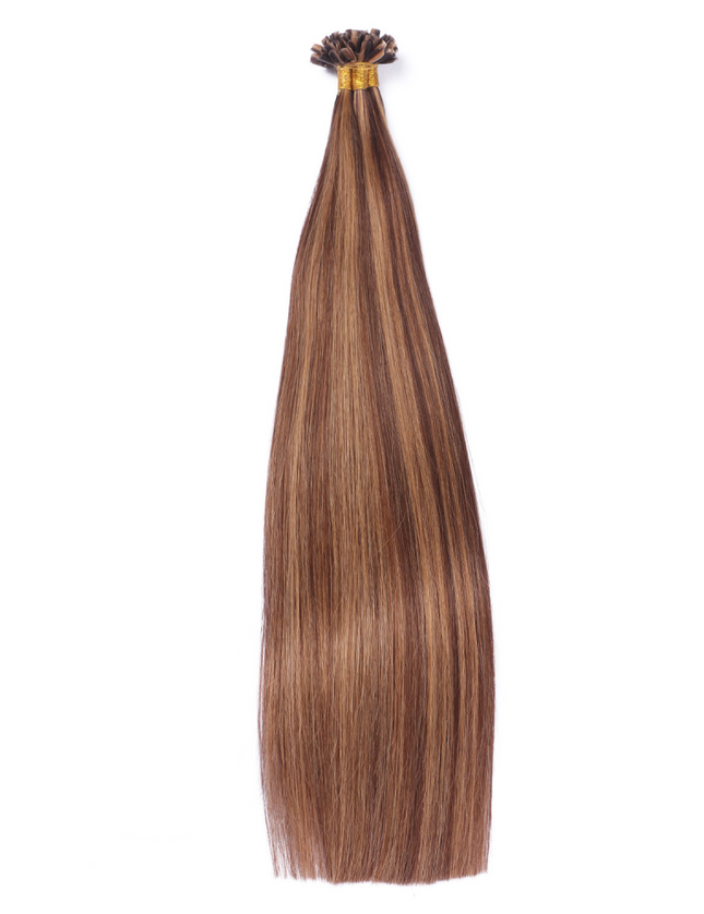 U tip hair extensions---Piano Color #6/27