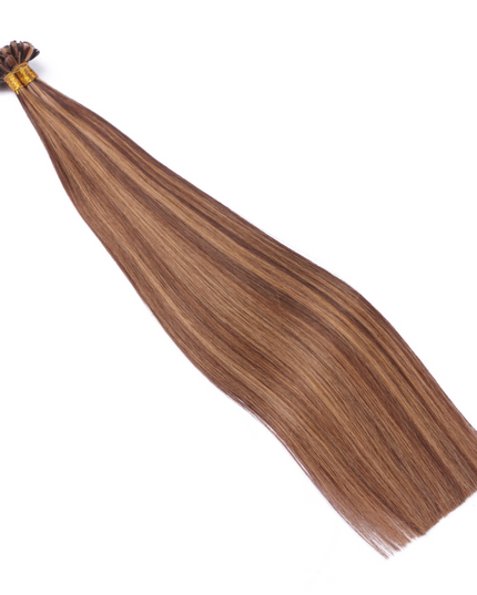 U tip hair extensions---Piano Color #6/27