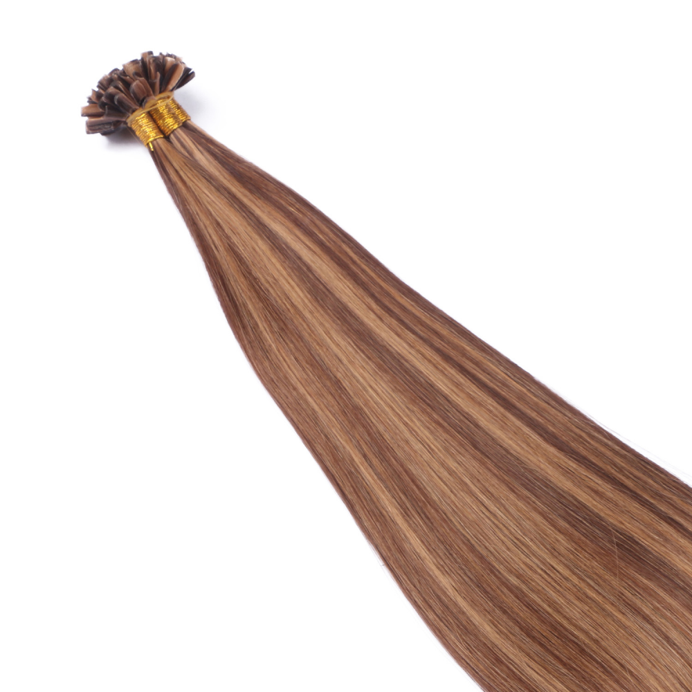 U tip hair extensions---Piano Color #6/27