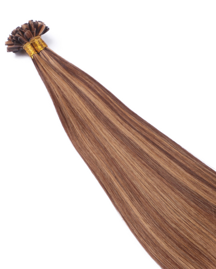 U tip hair extensions---Piano Color #6/27