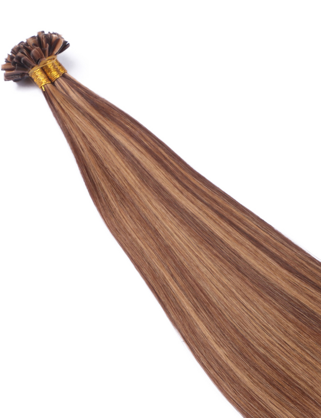 U tip hair extensions---Piano Color #6/27