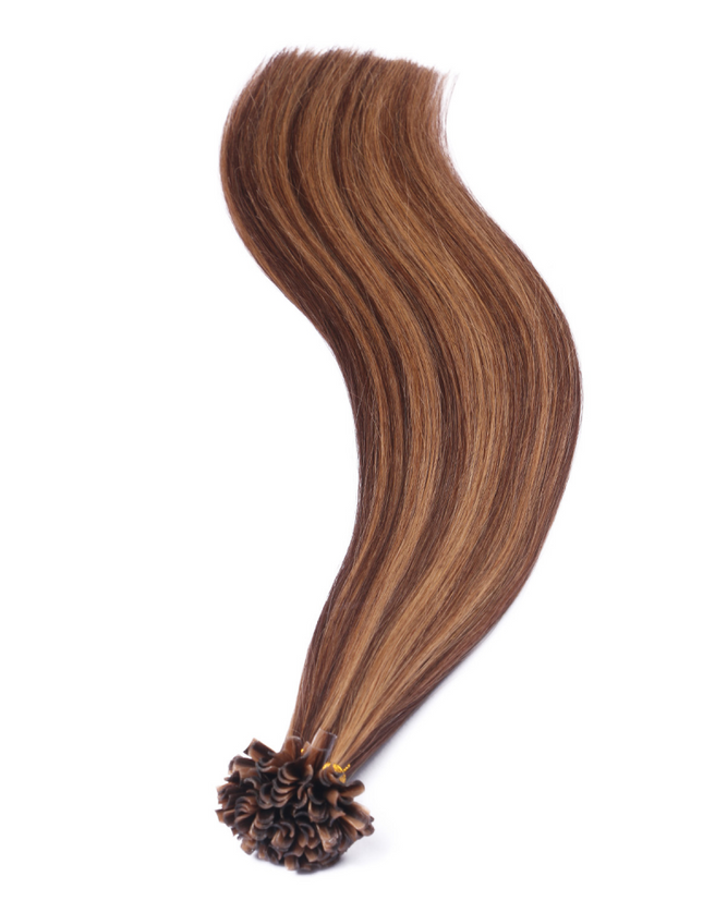 U tip hair extensions---Piano Color #6/27