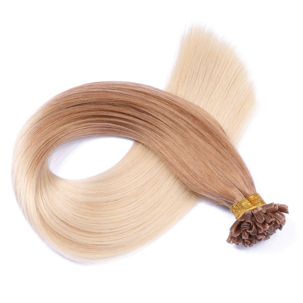 U tip hair extensions---Ombre Color #12/60