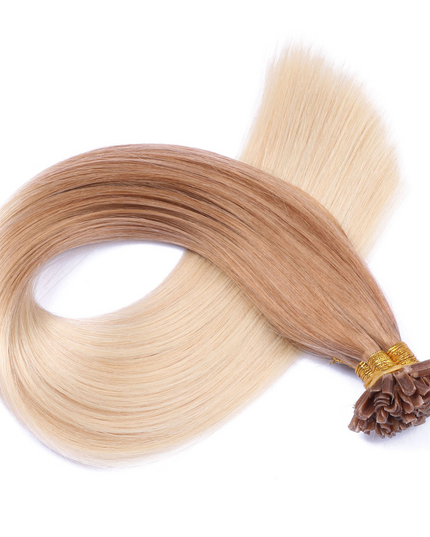 U tip hair extensions---Ombre Color #12/60