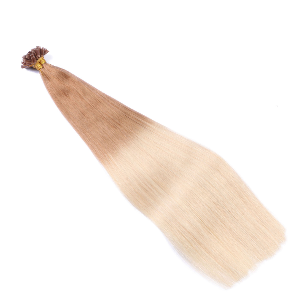 U tip hair extensions---Ombre Color #12/60