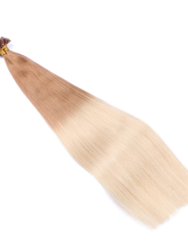 U tip hair extensions---Ombre Color #12/60