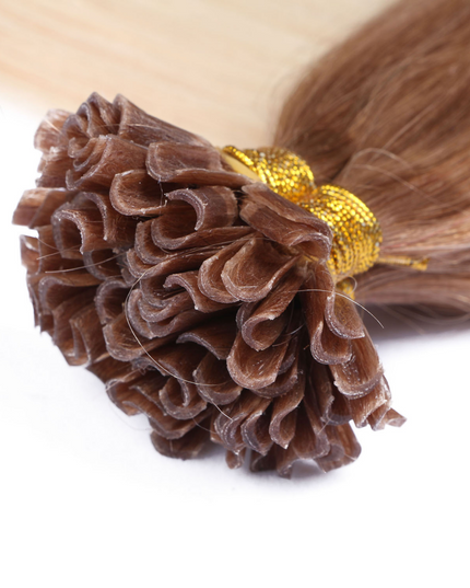 U tip hair extensions---Ombre Color #12/60
