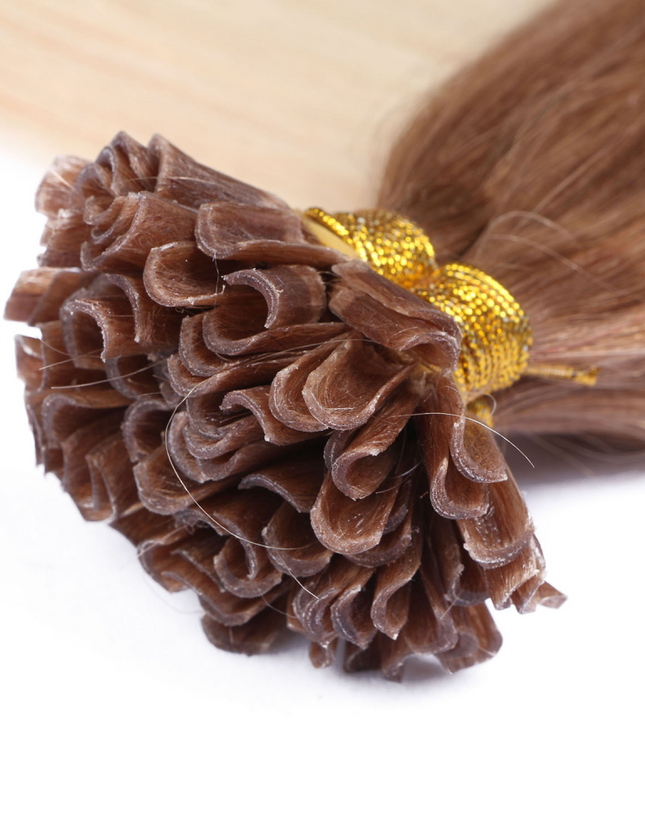 U tip hair extensions---Ombre Color #12/60