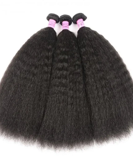 kinky straight Virgin Hair bundles natural black 1 pc